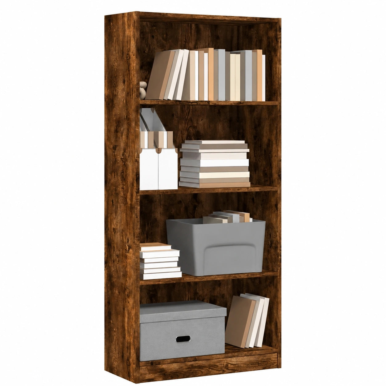 Bureau, avec rangement, en chêne, 60 x 24 x 143 cm, pour l’espace de travail
