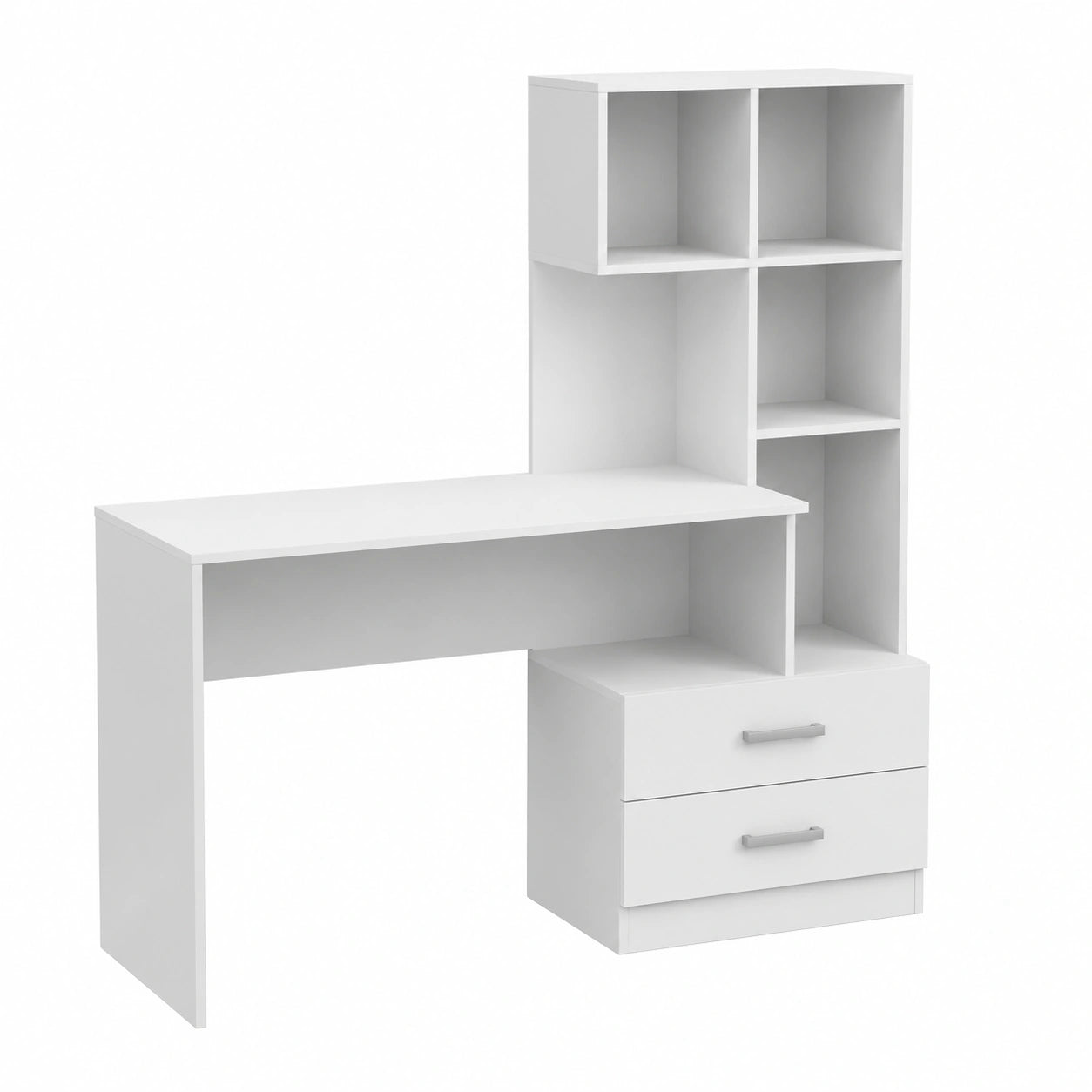 Bureau, avec tiroirs, coloris blanc, pour l’espace de travail