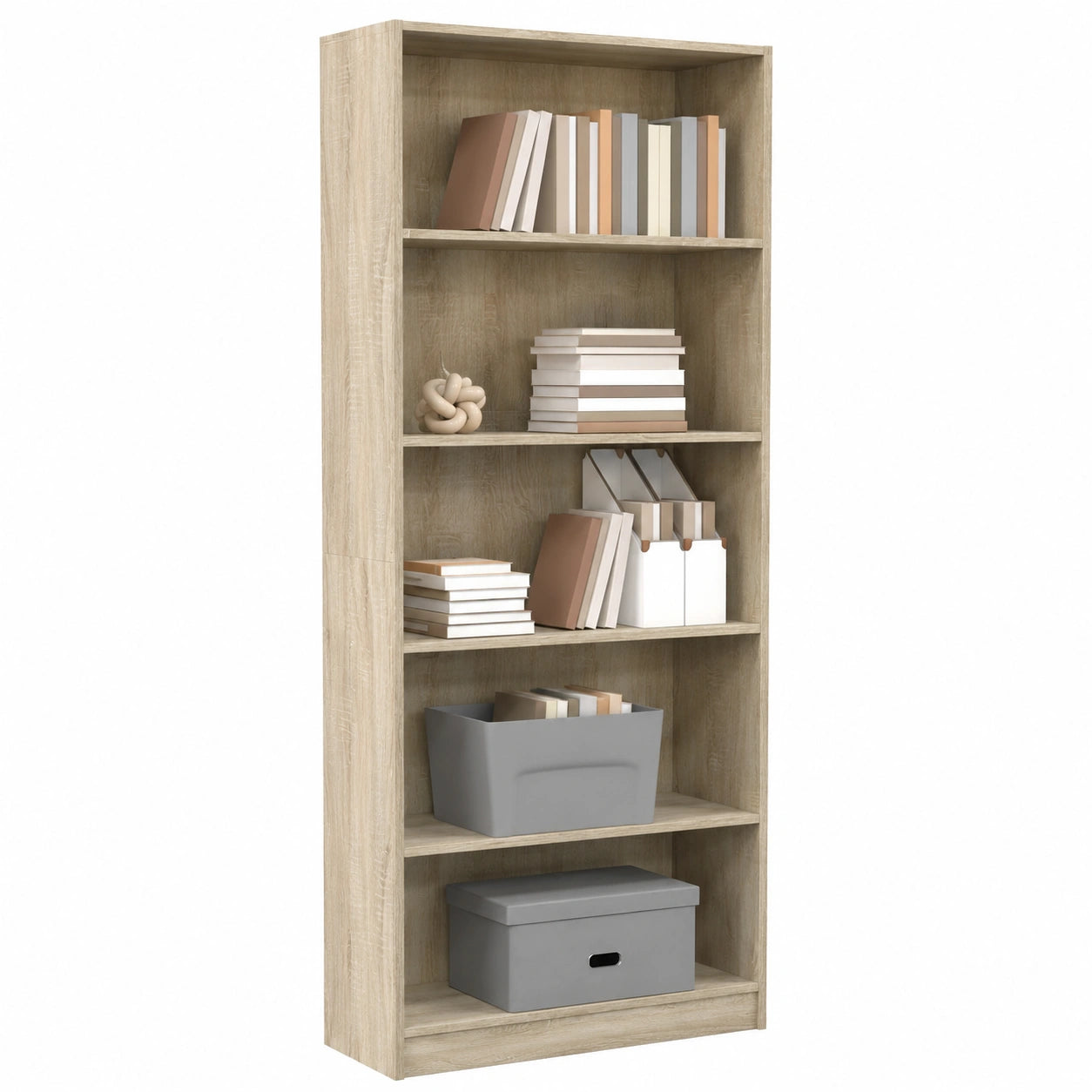 Bureau, modulable, avec rangement, avec portes, en chêne, 60 x 24 x 176 cm, pour l’espace de travail