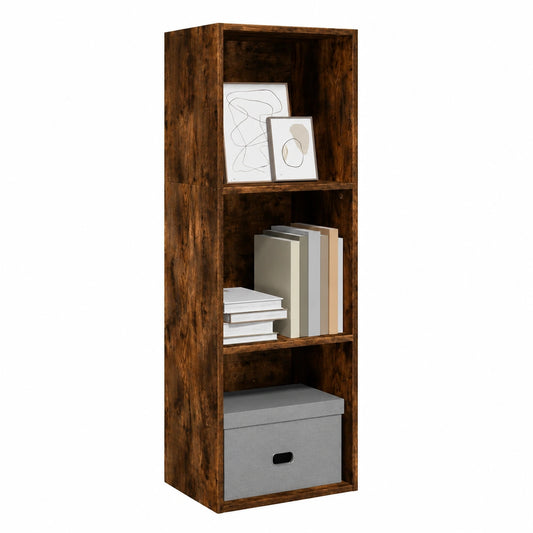 Bureau, avec rangement, avec étagères, en chêne, 40 x 30 x 114 cm, pour l’espace de travail