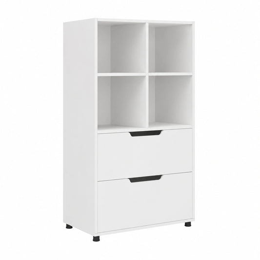 Armoire, avec rangement, avec tiroirs, avec étagères, 70 x 33,5 x 130 cm, coloris blanc, pour la chambre