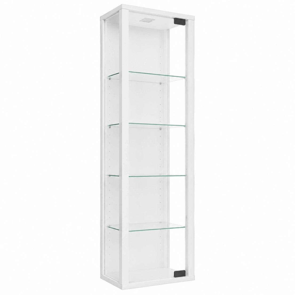 Meuble polyvalent, avec éclairage LED, en verre, 115 x 33 x 18 cm, coloris blanc, pour les espaces de vie